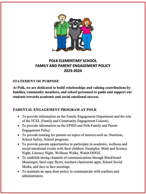 Family and Parent Engagement Policy 